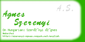 agnes szerenyi business card